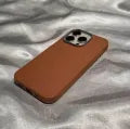 Luxury Leather iPhone Case with Camera Lens Protection – Compatible with iPhone 16/15/14/13/12/11 Series & Xs/X/Pro/Max Models