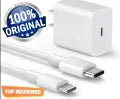 20W Original Fast Charger with Type-C to Lightning Cable – High-Speed Charging Adapter for Phones