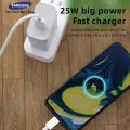 Samsung 25W PD Super Fast Charger with Original USB-C to USB-C Cable – Compatible with Galaxy S25, S24 FE, S23, S22, S21, A54, A34, M54 – Type-C Fast Charging Adapter and Cable