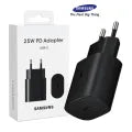 Samsung 25W PD Super Fast Charger with Original USB-C to USB-C Cable – Compatible with Galaxy S25, S24 FE, S23, S22, S21, A54, A34, M54 – Type-C Fast Charging Adapter and Cable