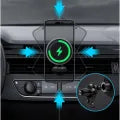 15W Fast Wireless Car Charger – Magnetic Air Vent Phone Holder for iPhone & Samsung